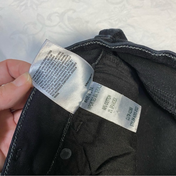 AGOLDE Black Stretch Jeans 25 Waist Women’s Super Stretchy Tapered Skinny Used - Picture 10 of 12